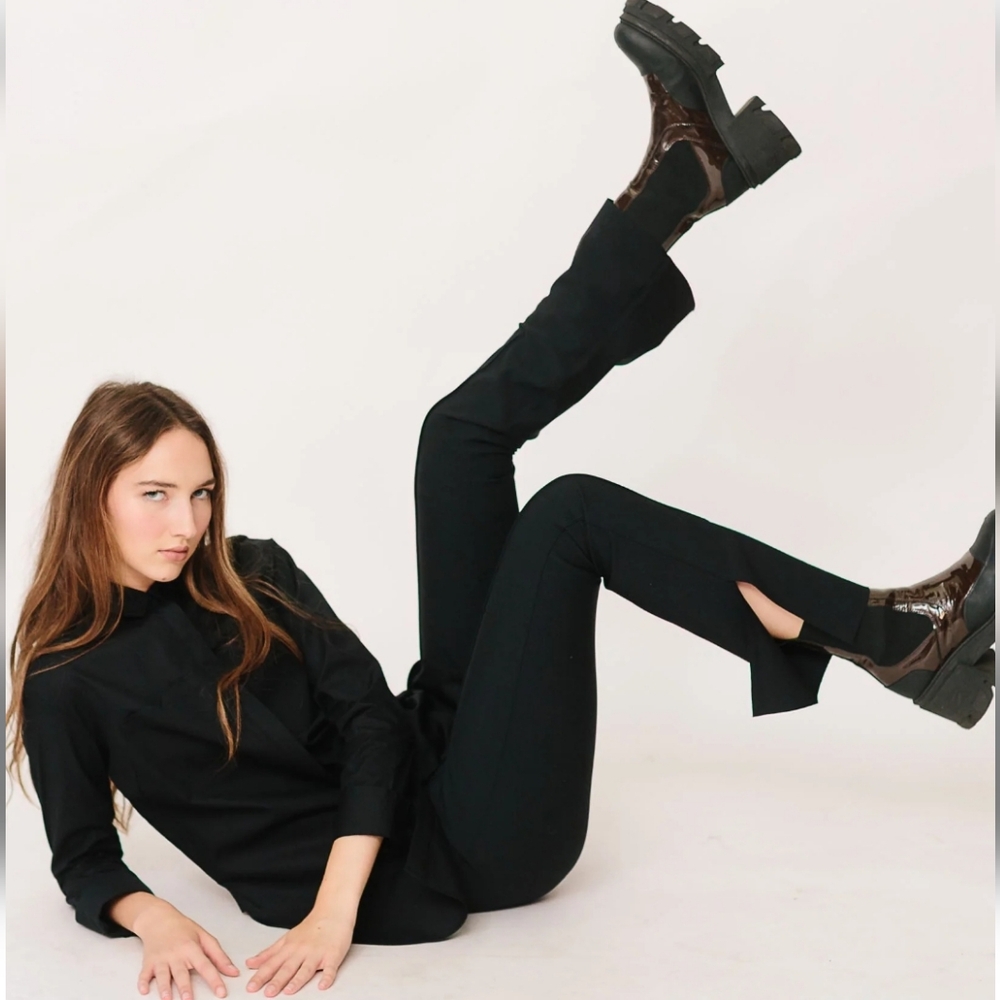 Epoque Evolution Jet Set Flare 4 Petite Pants Carbon (Black)